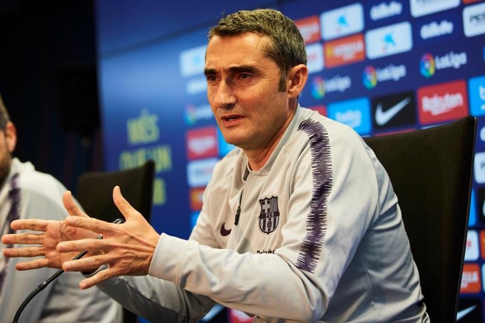 Valverde analizó el posible título liguero del Barcelona. EFE
