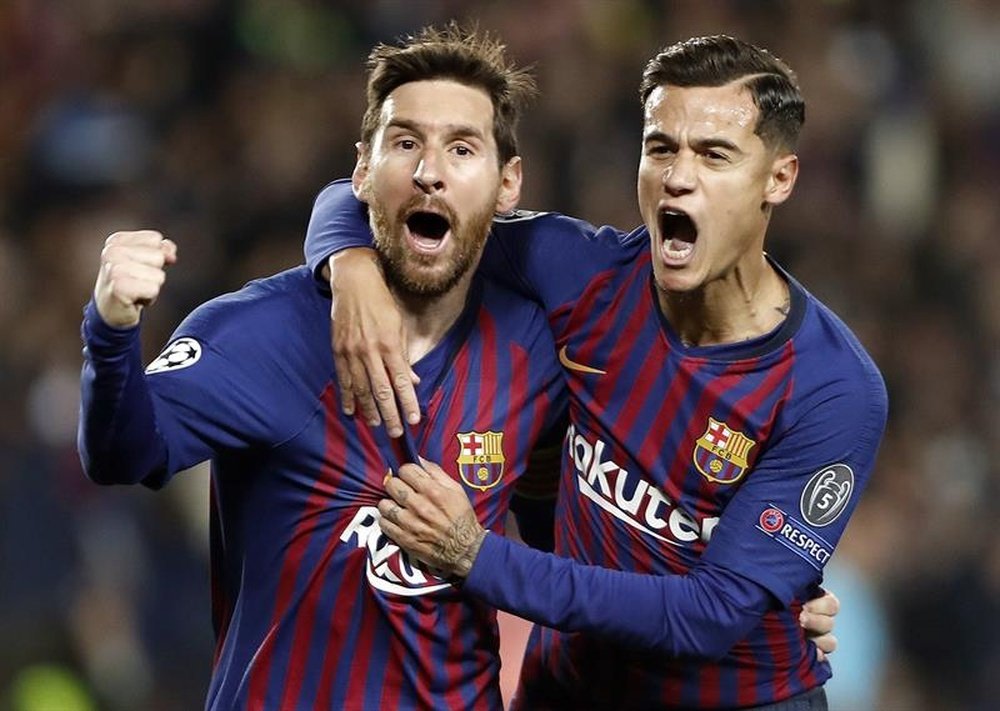 Coutinho podría volver a celebrar goles con Messi. EFE