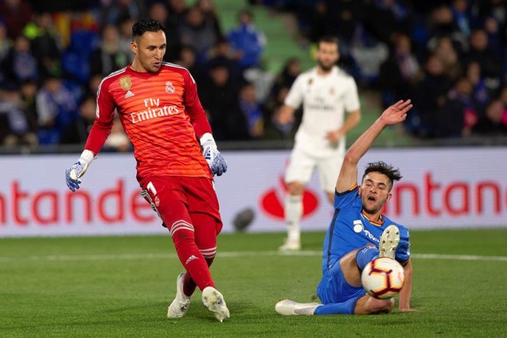 Keeper Keylor Navas was crucial last time out against Getafe. EFE