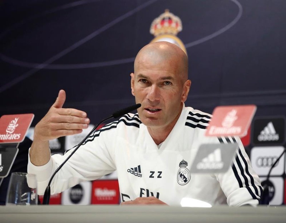 Zidane, en la última rueda de prensa de la temporada. EFE