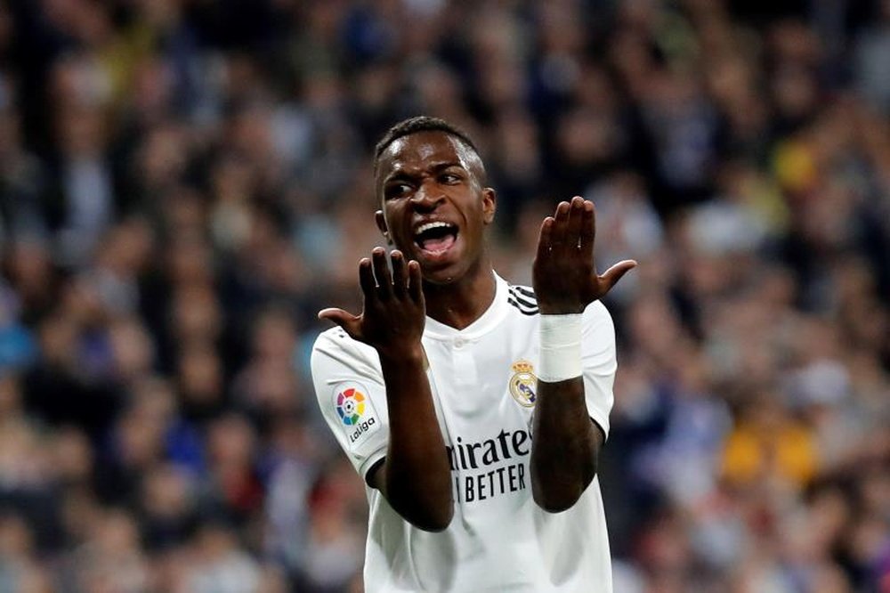 Vinicius no convence a Zidane. EFE/Archivo