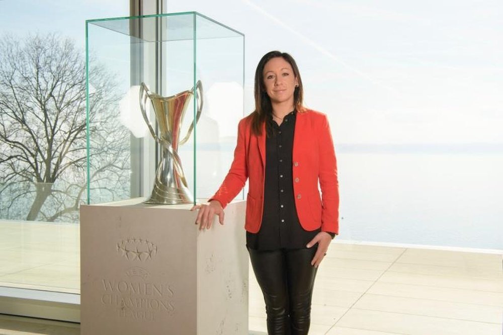 Nadine Kessler habló sobre el cambio en la Champions. EFE/UEFA