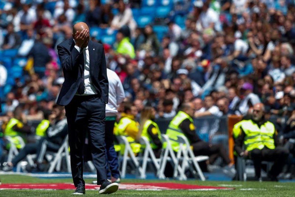 Zinedine Zidane reconheceu a impotência do Real Madrid nesse final de temporada. EFE