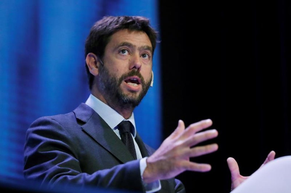 Andrea Agnelli met with German clubs over the new CL format. EFE/Archivo