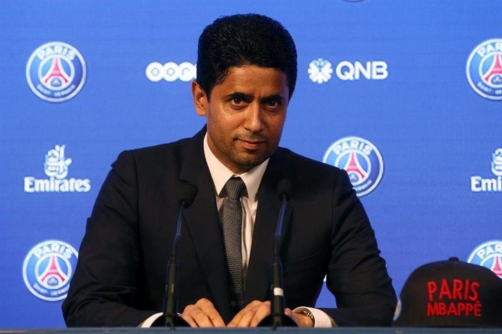 O presidente do PSG, Nasser Al-Khelaifi. EFE/Archivo