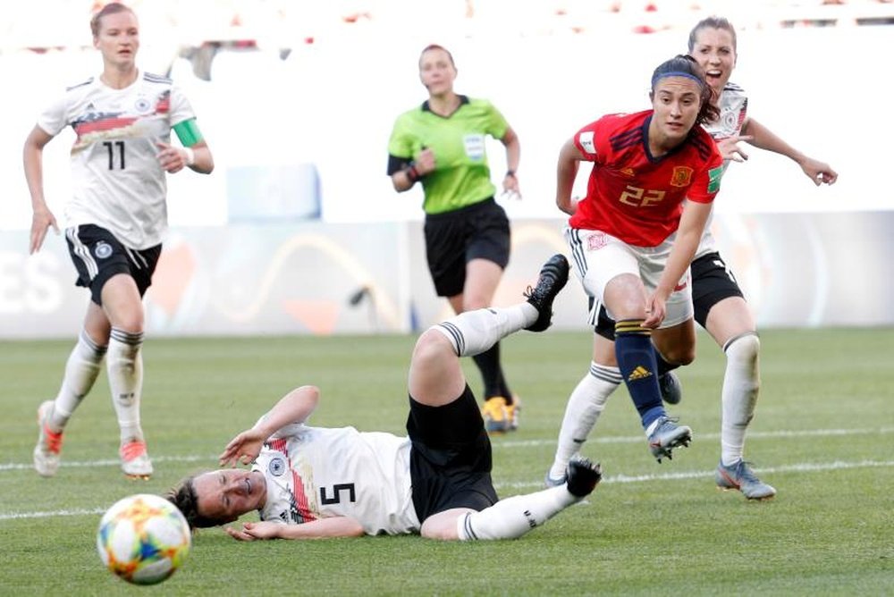 A Seleção Espanhola chegou pela primeira vez às oitavas de final de um Mundial feminino. EFE