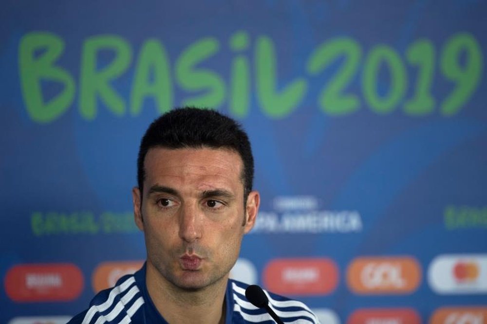 Scaloni spoke about Messi in his press conference. EFE