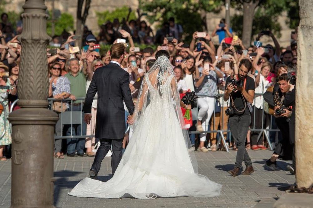 Sergio Ramos y Pilar Rubio se casaron este sábado en Sevilla. EFE