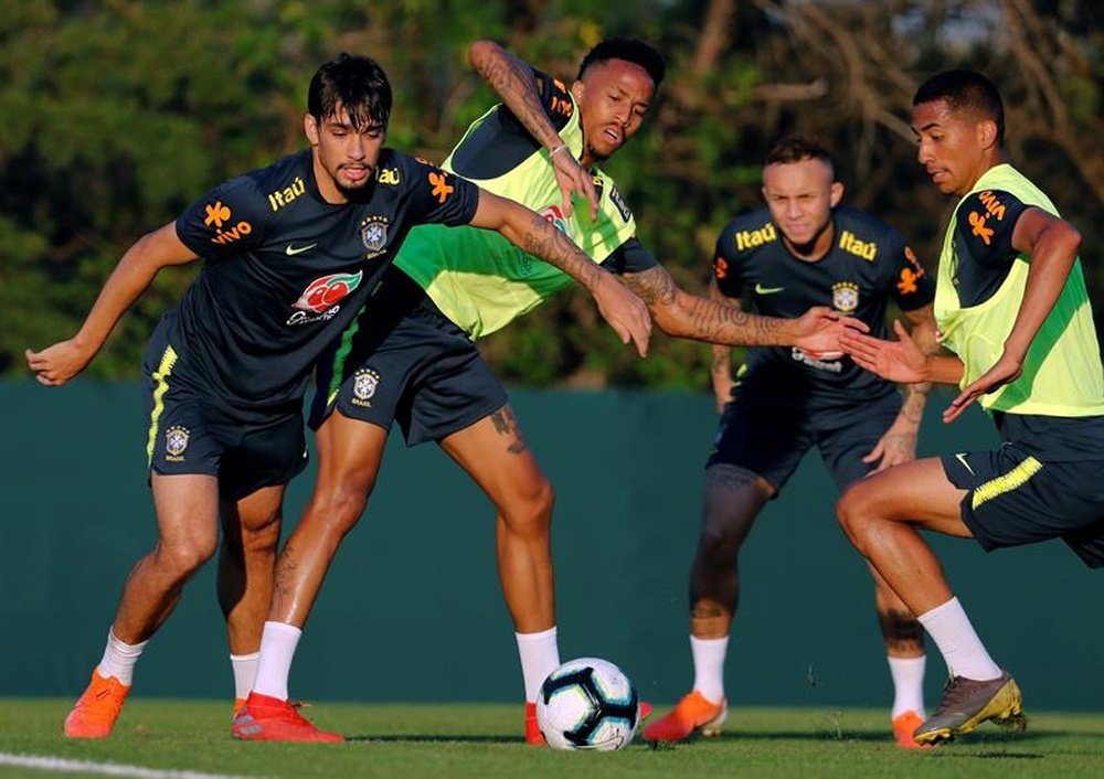 Militao a dû quitter l'entraînement. EFE