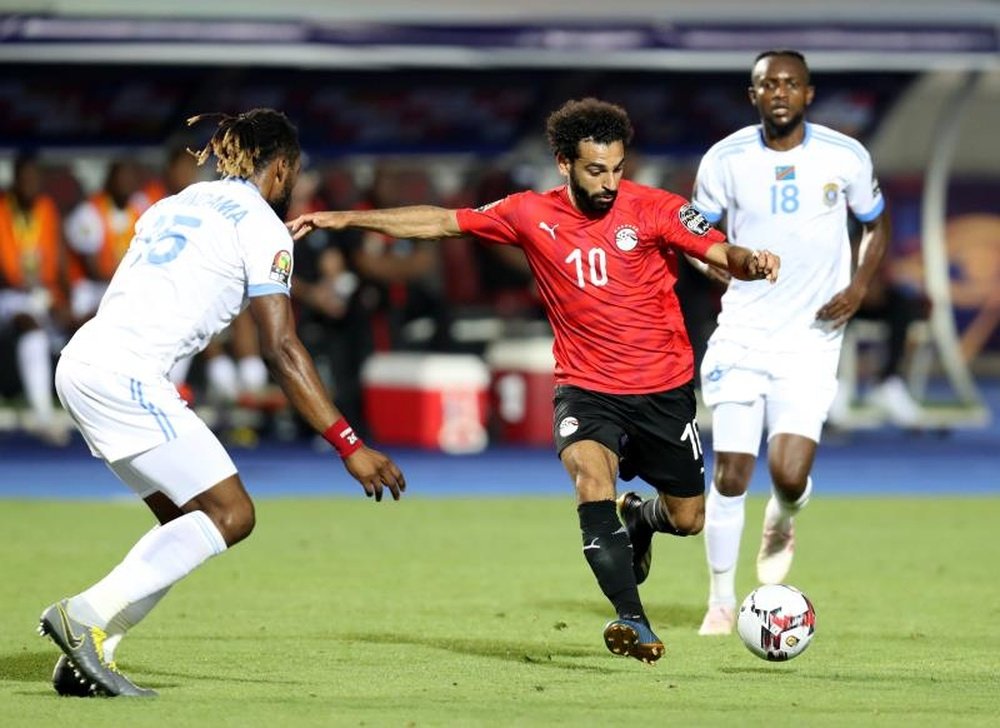 Mohamed Salah pendant le match de la CAN. EFE