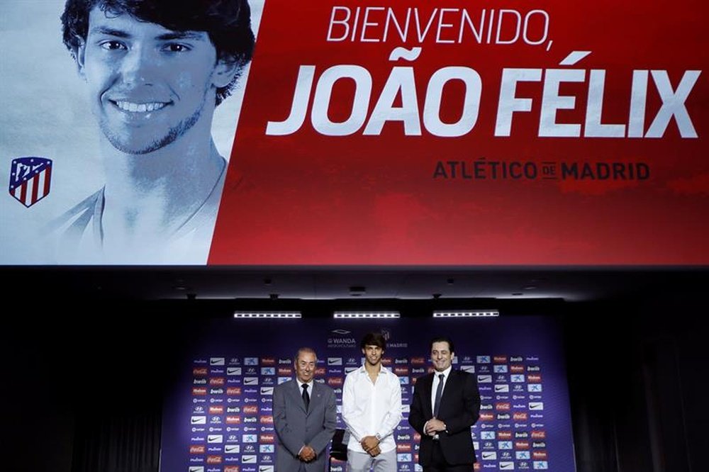 João Félix assentou perfeitamente no Atlético de Madrid e faz sonhar os adeptos. EFE