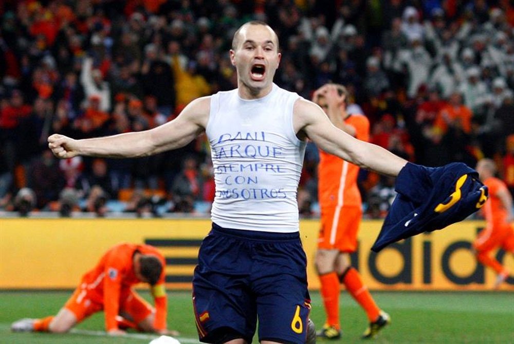 Iniesta has been wished a happy birthday by the Spanish FA. EFE