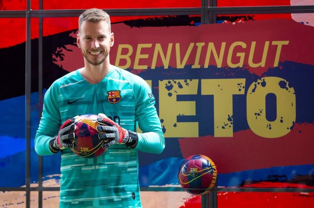 Neto a rejoint le Barça cet été.  EFE/ Enric Fontcuberta