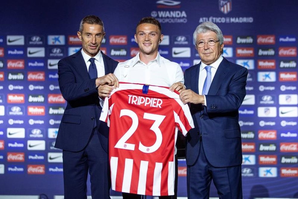 Trippier repasó la actualidad del Atlético de Madrid. EFE/RodrigoJimenez