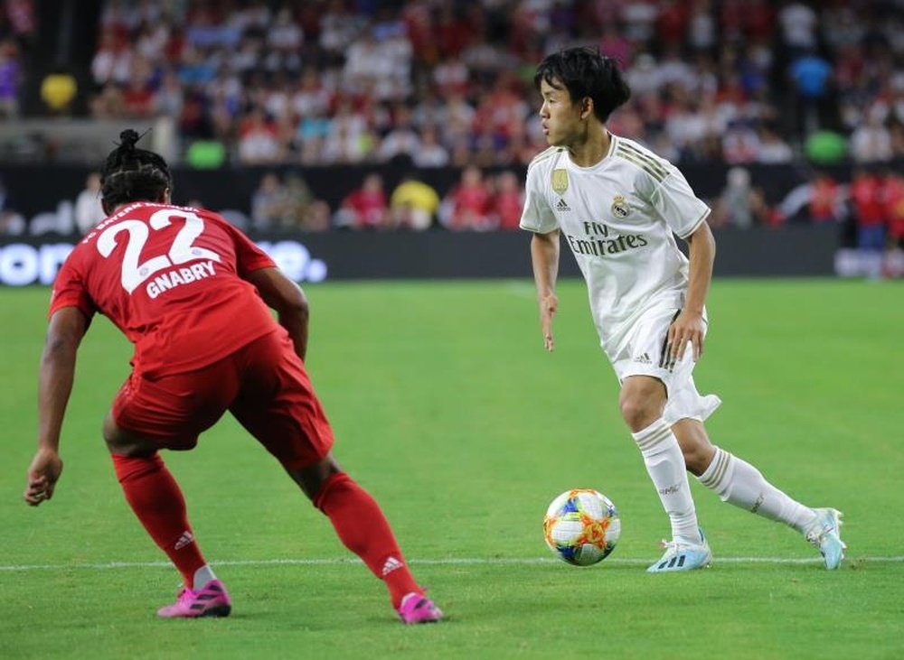 Kubo's (R) first game at the Bernabeu could see him be rewarded. EFE