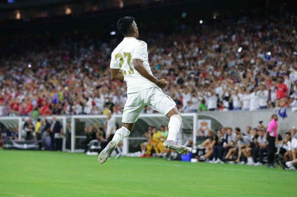 Rodrygo coge carrerilla. EFE/JorgeCampos