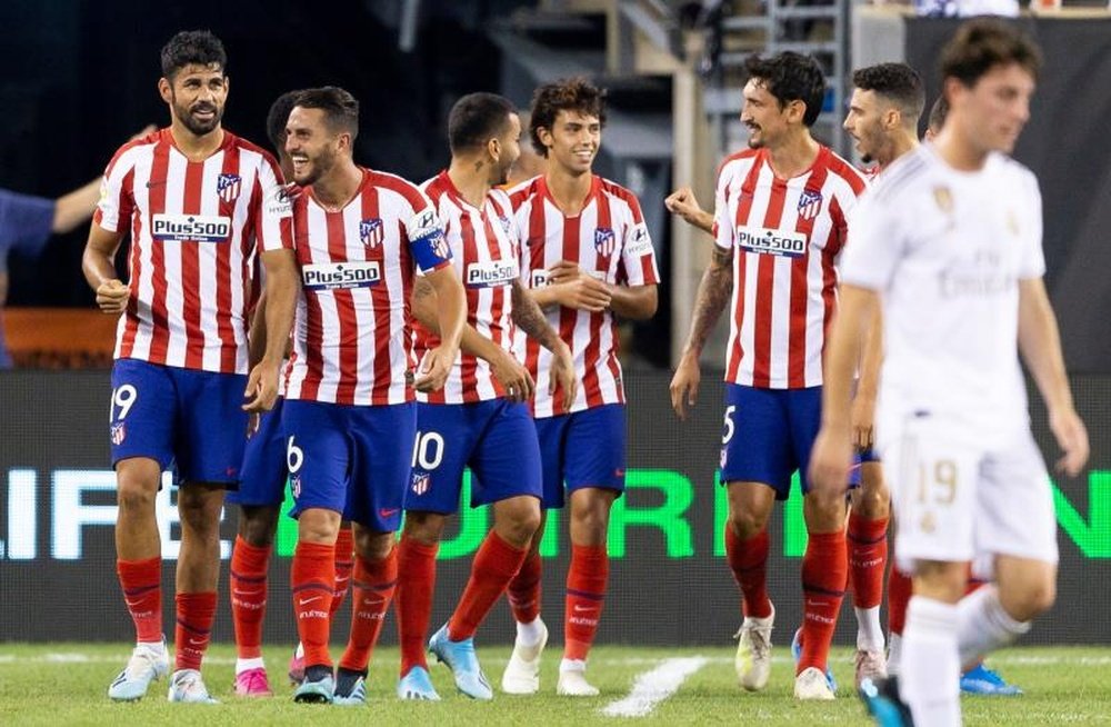 Saúl analizó el triunfo del Atlético sobre el Real Madrid. EFE/Justin Lane