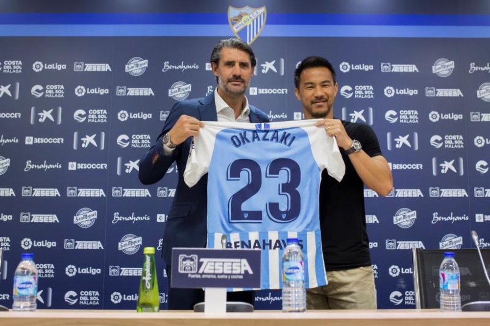El Málaga y Okazaki acuerdan la rescisión de su contrato. EFE/CarlosDiaz