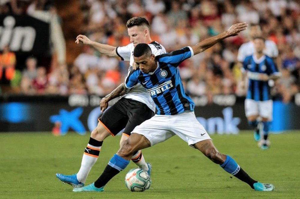 El lateral brasileño disputó 12 encuentros la pasada temporada en el Inter. EFE