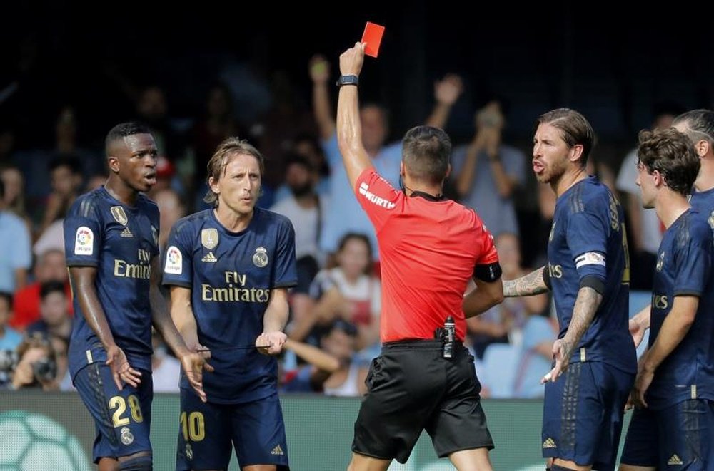 Luka Modric receives first red of La Liga season due to new rules