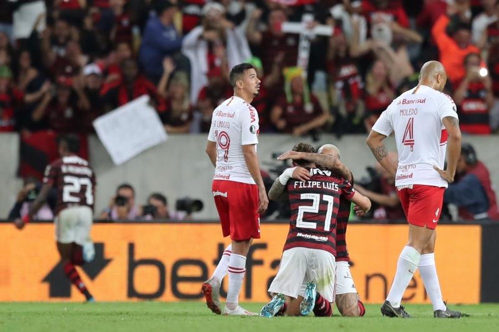 Flamengo e Internacional disputarán una final por el Brasileirao. EFE/Antonio Lacerda