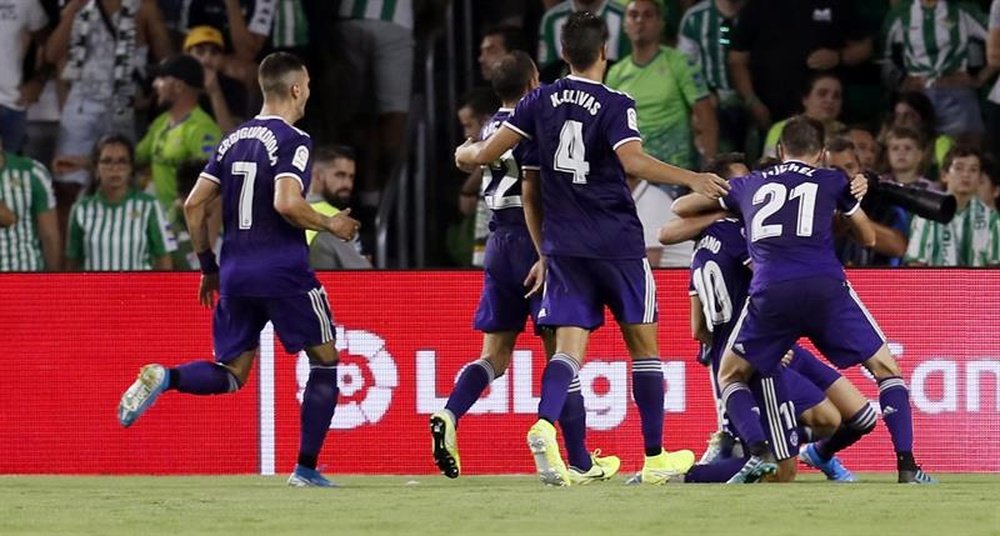 Óscar Plano fue decisivo en el Villamarín y en el Bernabéu. EFE