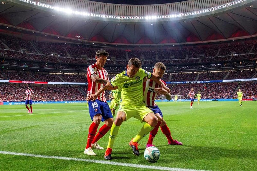 Ligue 1 está de olho em zagueiro do Atlético de Madrid. EFE/Rodrigo Jiménez