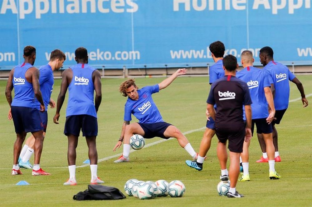Le groupe du FC Barcelone. EFE