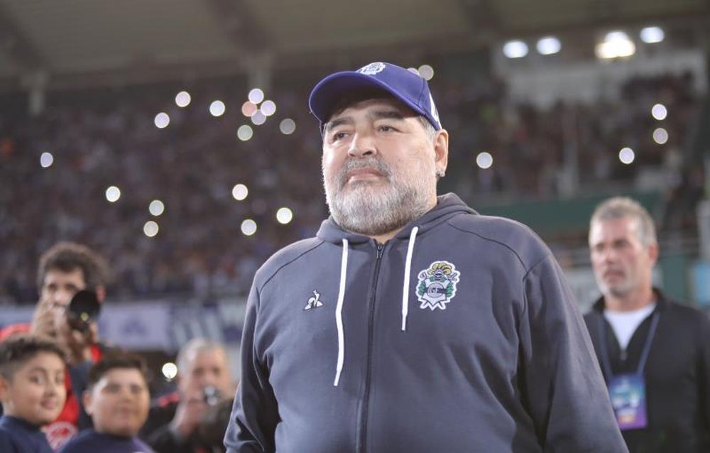 Primera victoria de Maradona ante nueve jugadores. EFE/NicolasAguilera