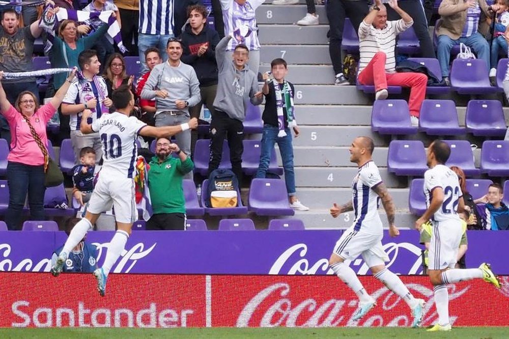 El Valladolid jugará siete de las 12 jornadas restantes en casa. EFE/Archivo