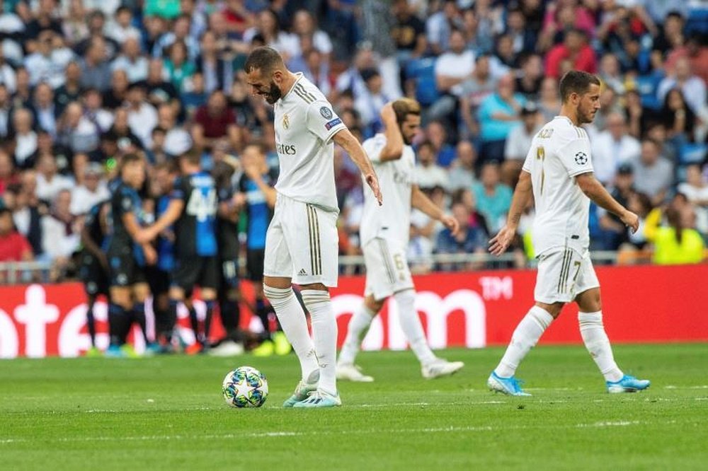Madrid, há mais de um ano sem ganhar no Bernabéu pela Champions. EFE/ Rodrigo Jiménez