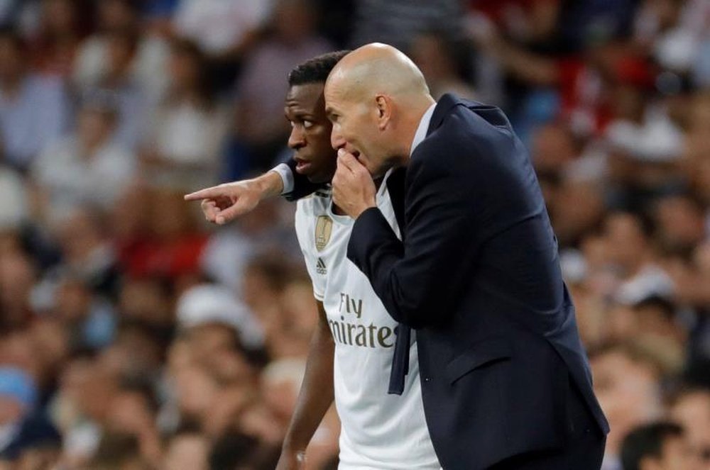 Vinicius has fallen out of favour under Zidane and has been left of the squad to face PSG. EFE