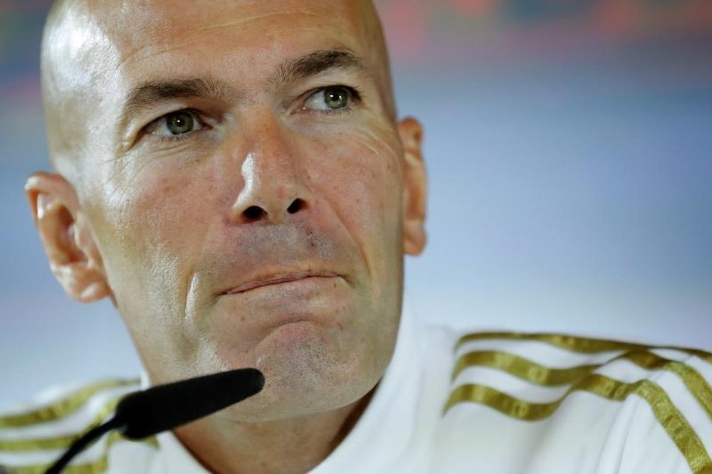 Zidane atendió a los medios en la víspera de visitar Son Moix. EFE/Archivo