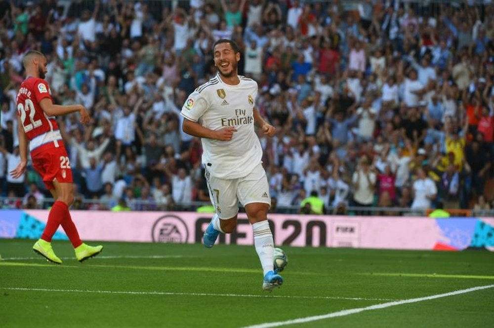 Hazard marcou o seu primeiro gol pelo Real Madrid. EFE