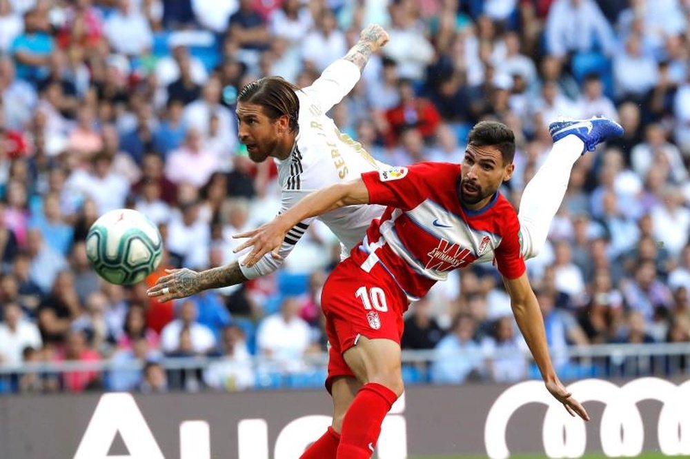 Prováveis escalações de Granada e Real Madrid. EFE/Juan Carlos Hidalgo