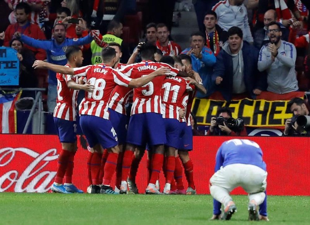 O Atlético fez uma grande partida contra os 'leões'. EFE/Juan Carlos Hidalgo