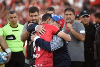 Maxi Rodríguez recordó su relación con Maradona. EFE