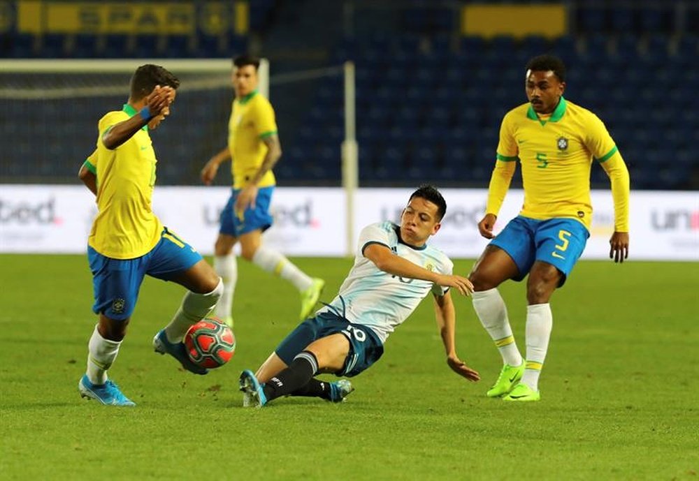 Argentina Sub 23 también ganó a Brasil. EFE