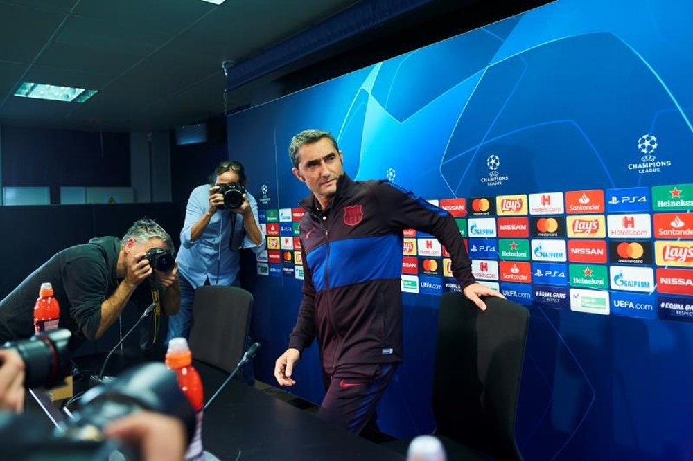 Valverde était en conférence de presse avant le match face à Dortmund. EFE