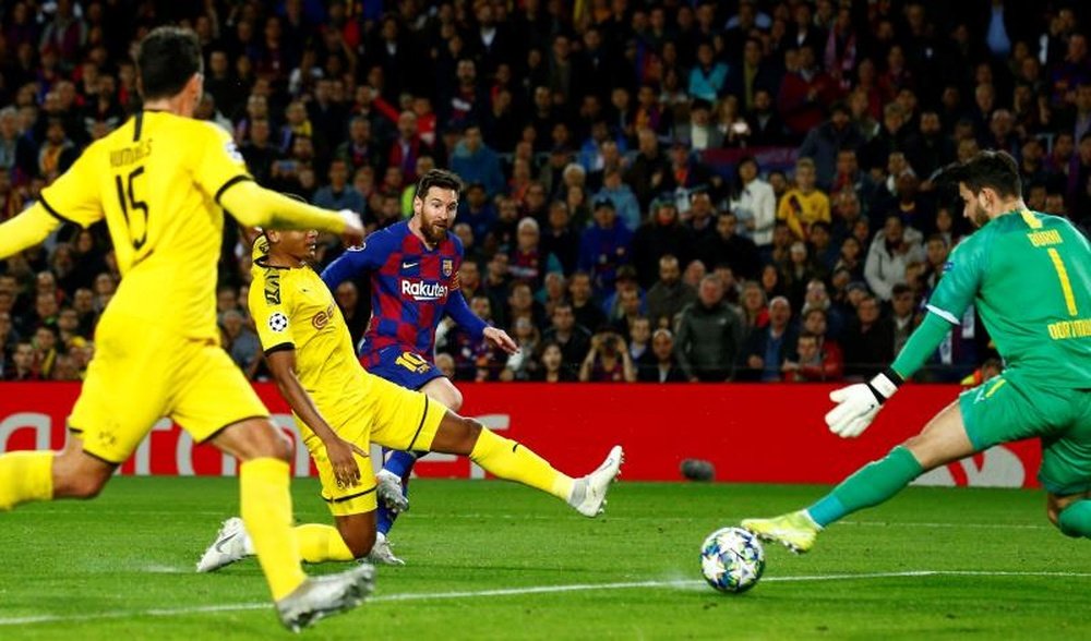 Messi was on target in Barca's comfortable win over Dortmund at Camp Nou. EFE