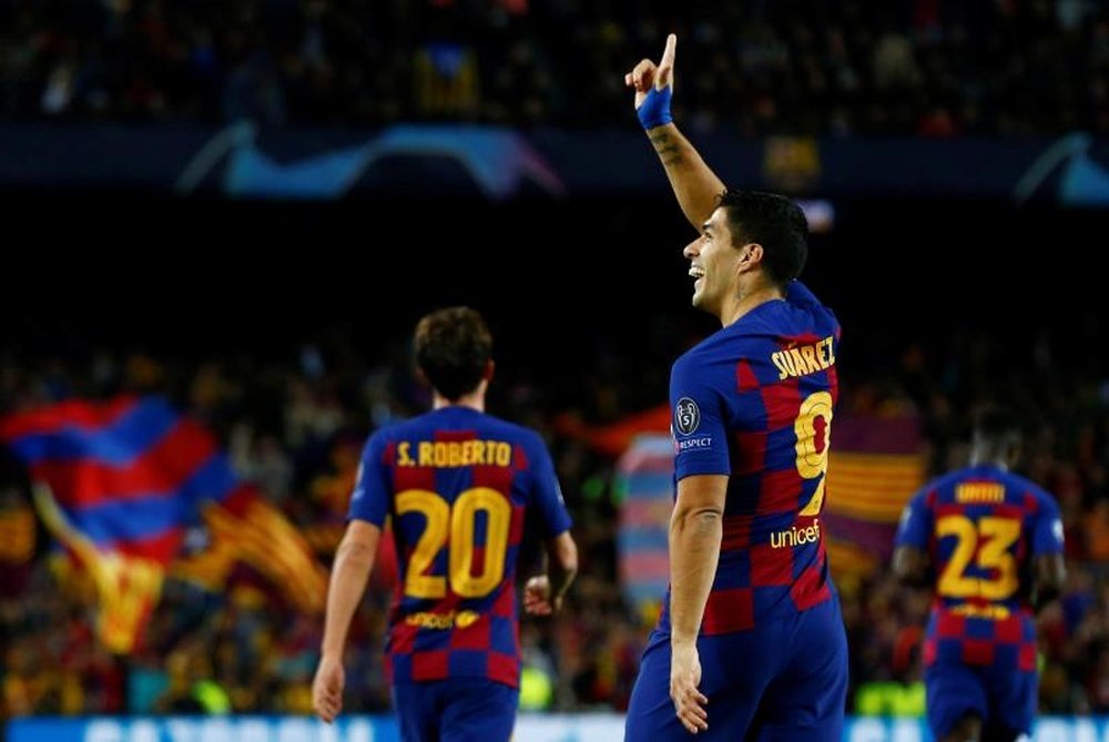Dado que revela importância de Suárez no Barça. EFE/ Enric Fontcuberta