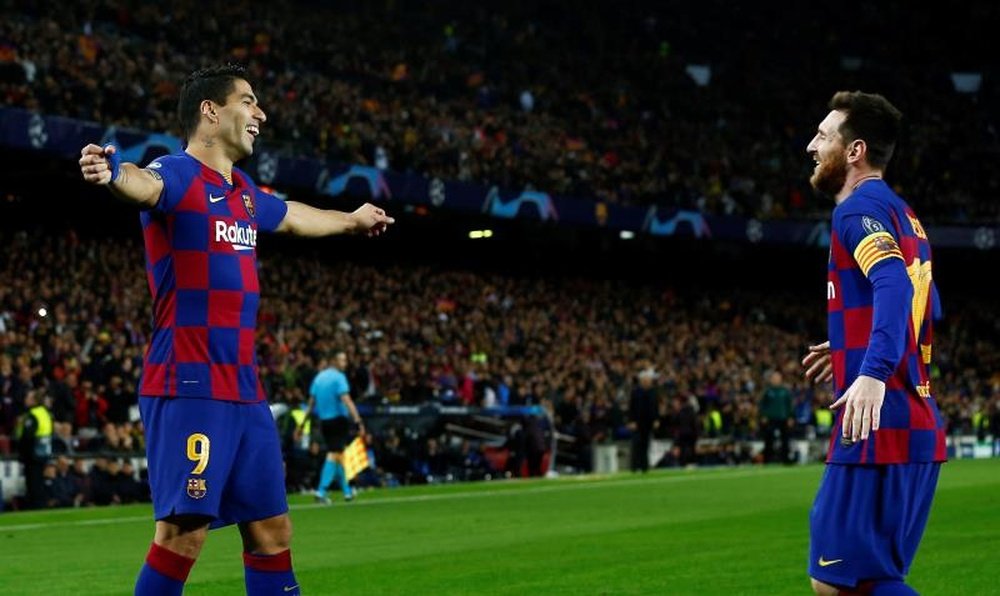 Luis Suárez, en números propios de Messi. EFE