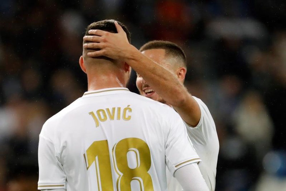 Luka Jovic não perde a confiança que tem e se mostra motivado com o futuro. EFE/JuanJo Martín