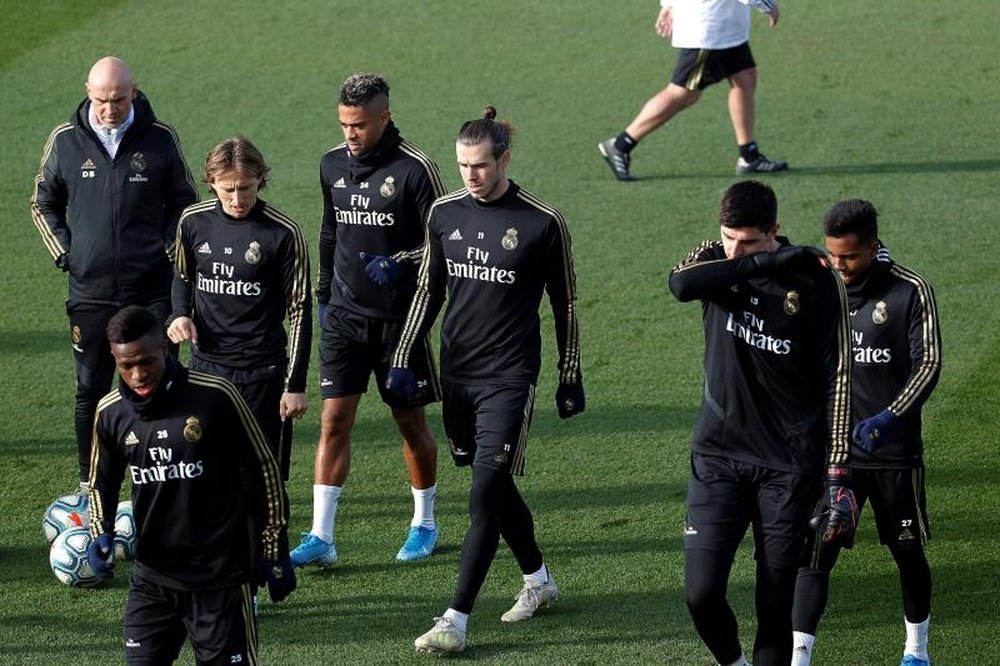 Gareth Bale volvió a entrenar con el Madrid. EFE