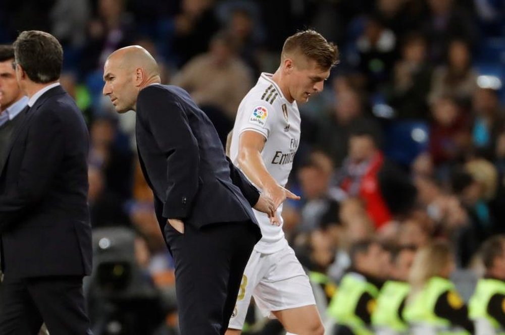 Zidane alabó a Kroos. EFE/Archivo