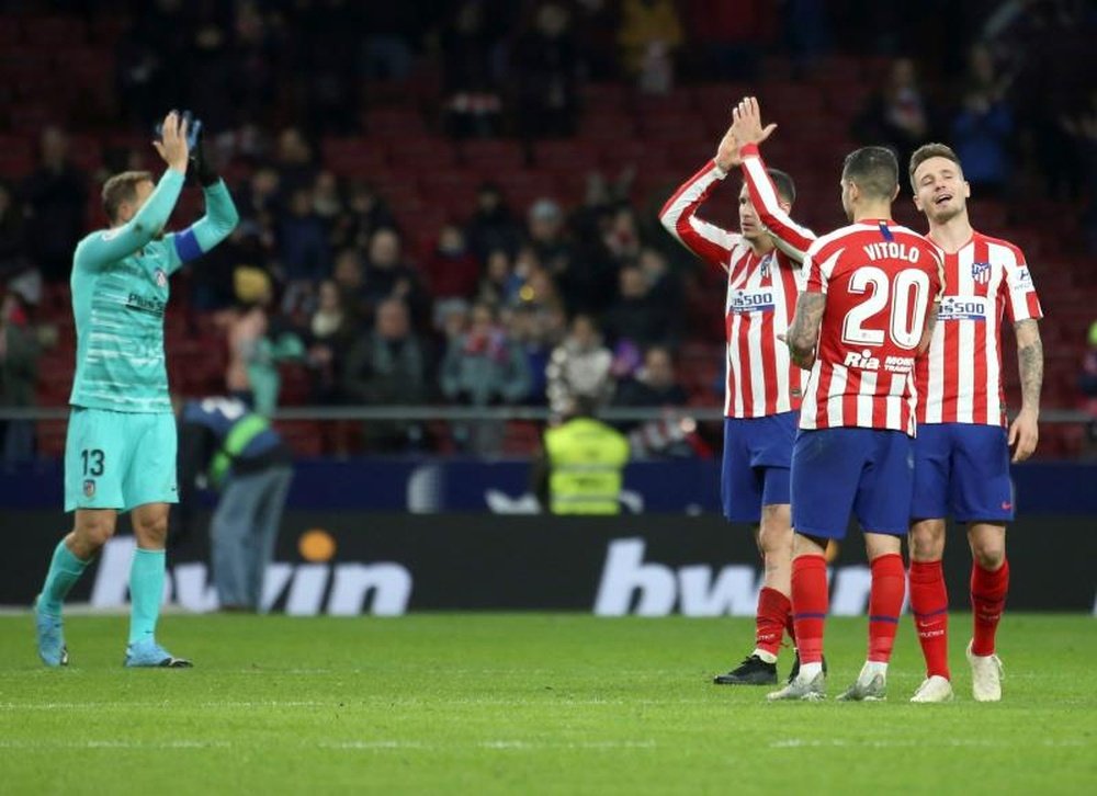 Atlético vence o Levante em casa graças a Oblak que salvou o time no final. EFE/David Fernández