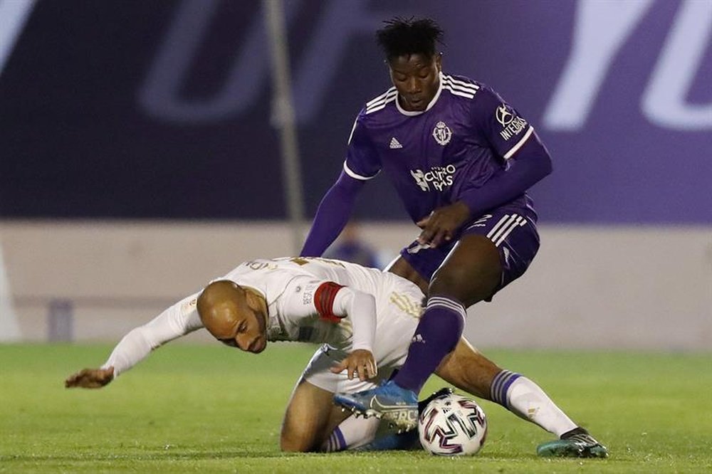 Salisu, perto de abandonar o Real Valladolid. EFE/Jorge Zapata