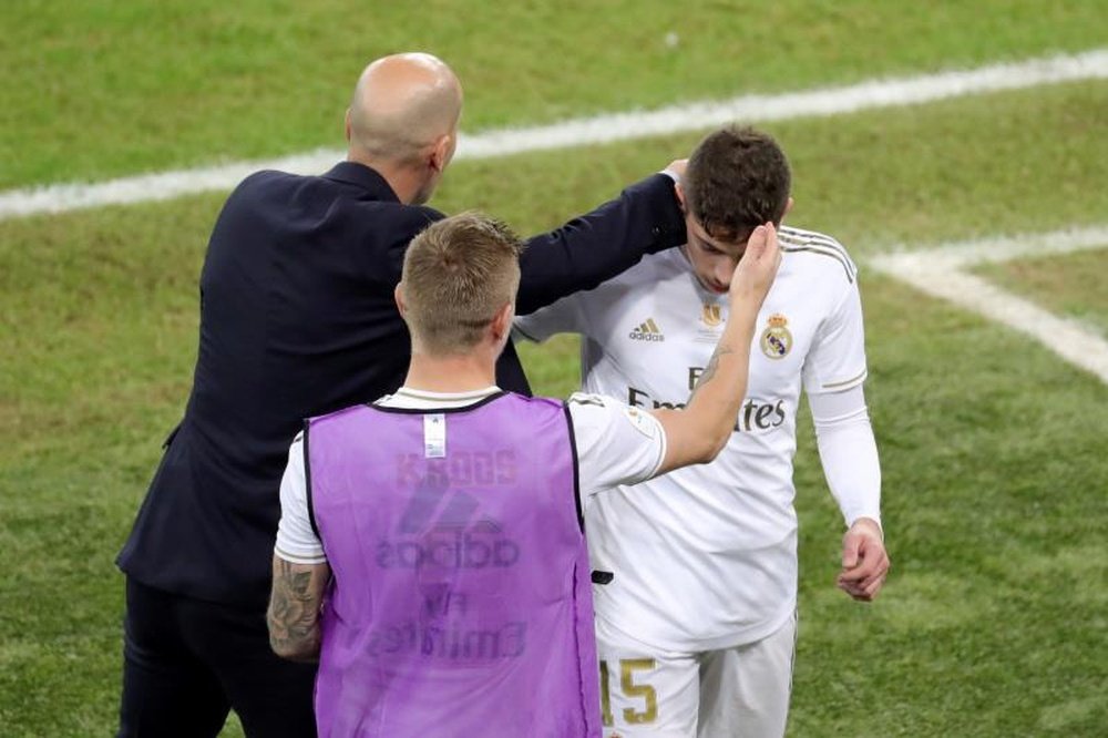 Fede Valverde espera poder jugar la vuelta ante el City en agosto. EFE