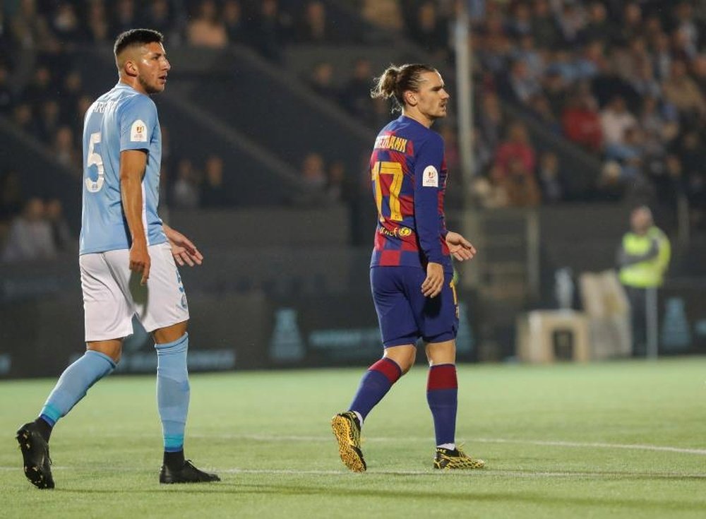 Le geste classe de Griezmann. EFE
