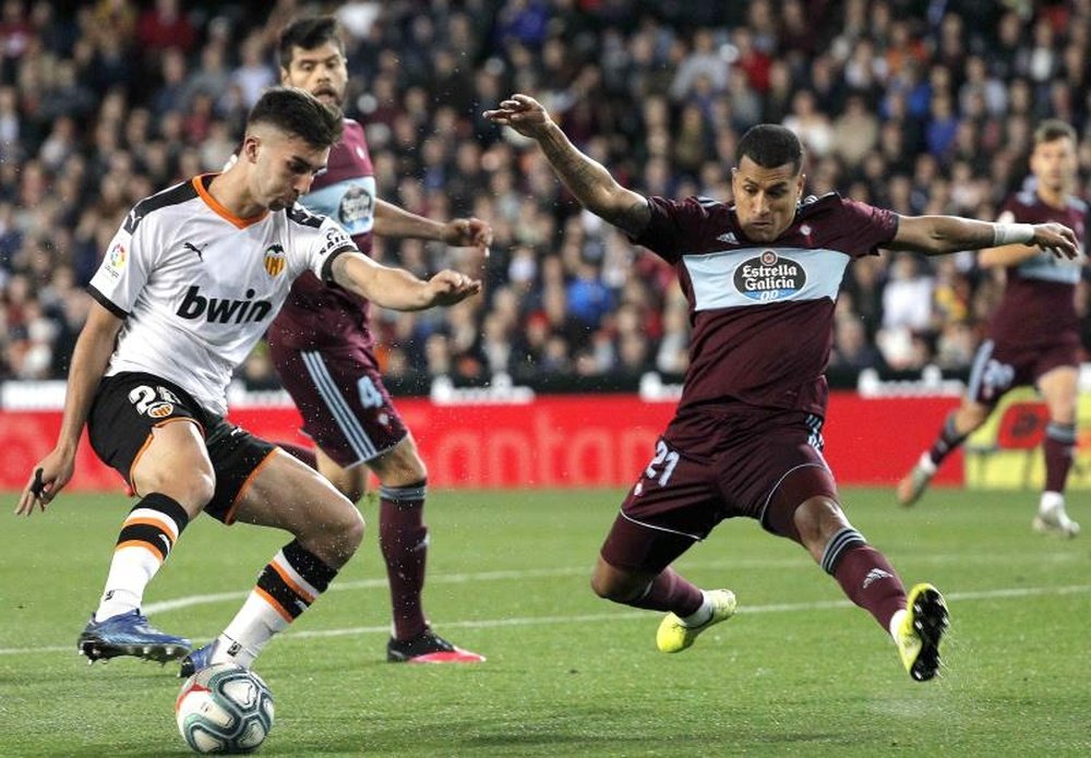 Murillo souffre d'une légère entorse et pourrait jouer au Bernabéu. EFE